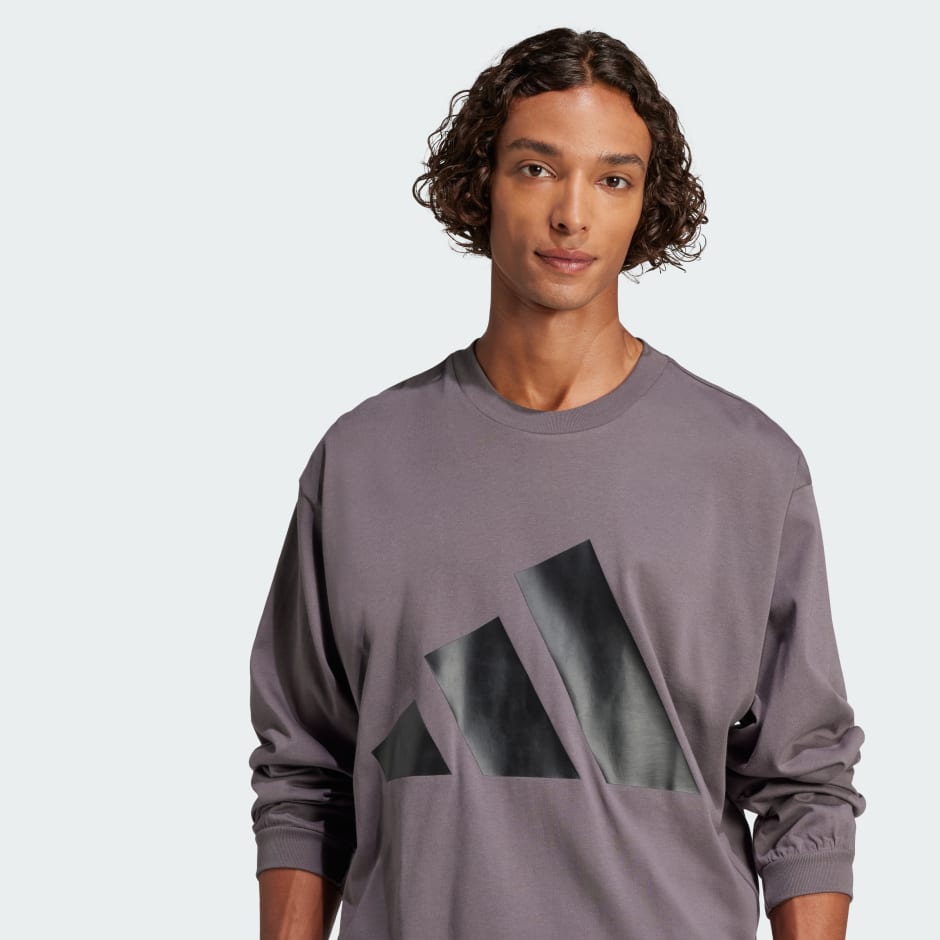 تيشيرت بأكمام طويلة Essentials Big Logo Single Jersey