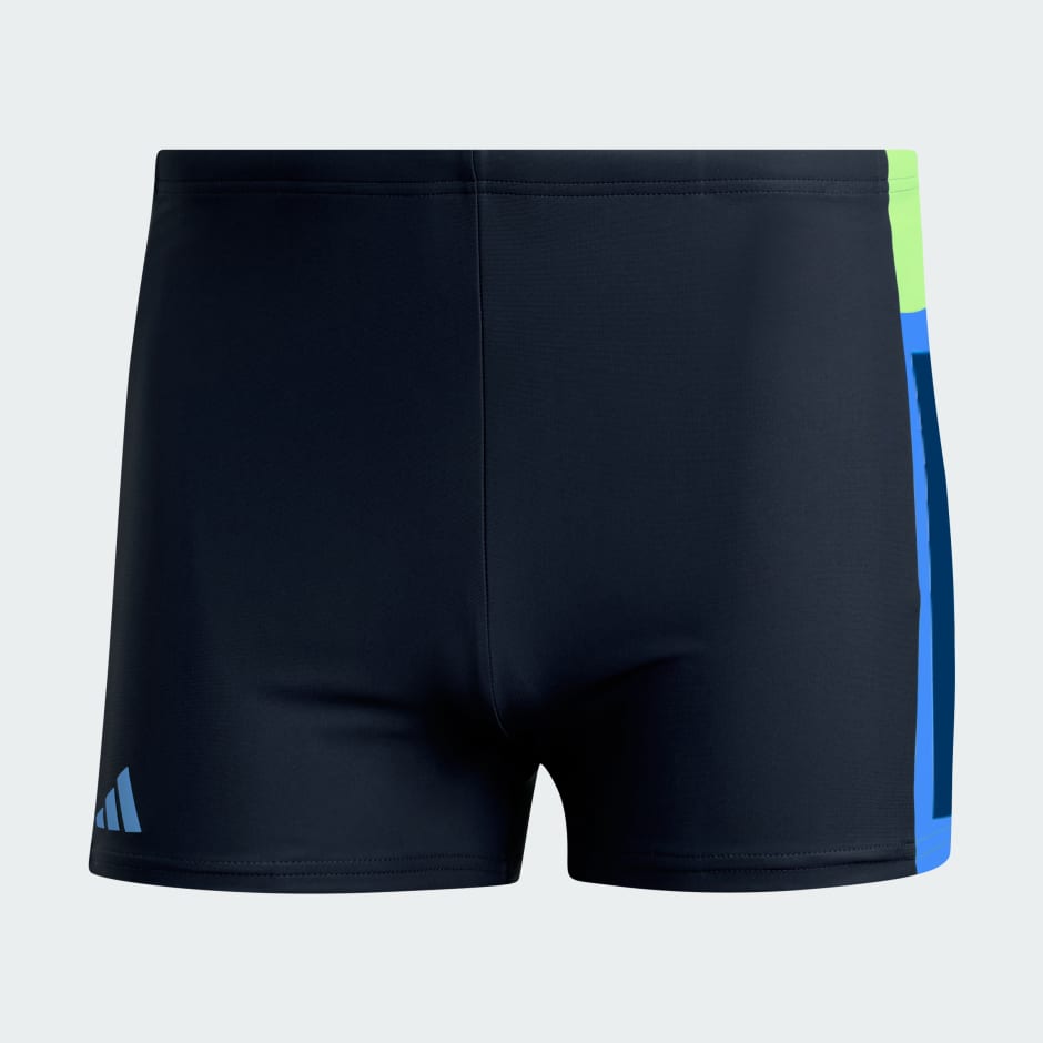 adidas Colorblock 3-Stripes Swim Boxers - Black