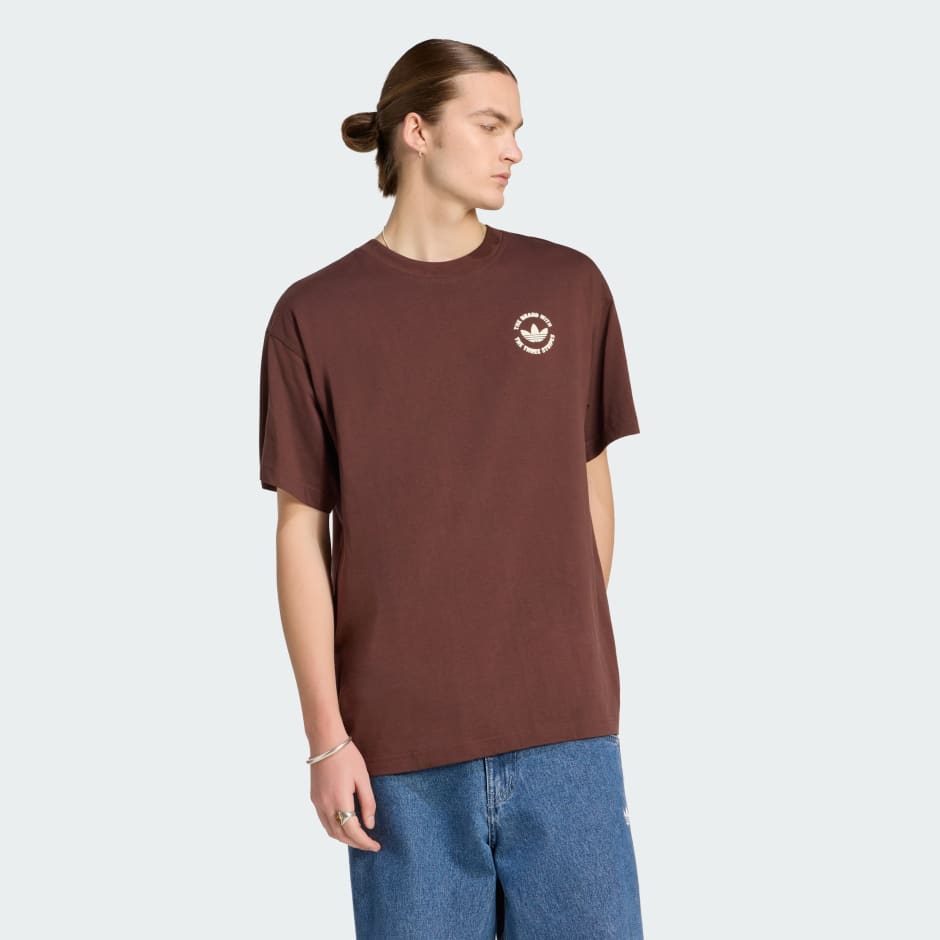 Clothing - CAMEL TREFFY GRAPHIC TEE - Brown | adidas Qatar