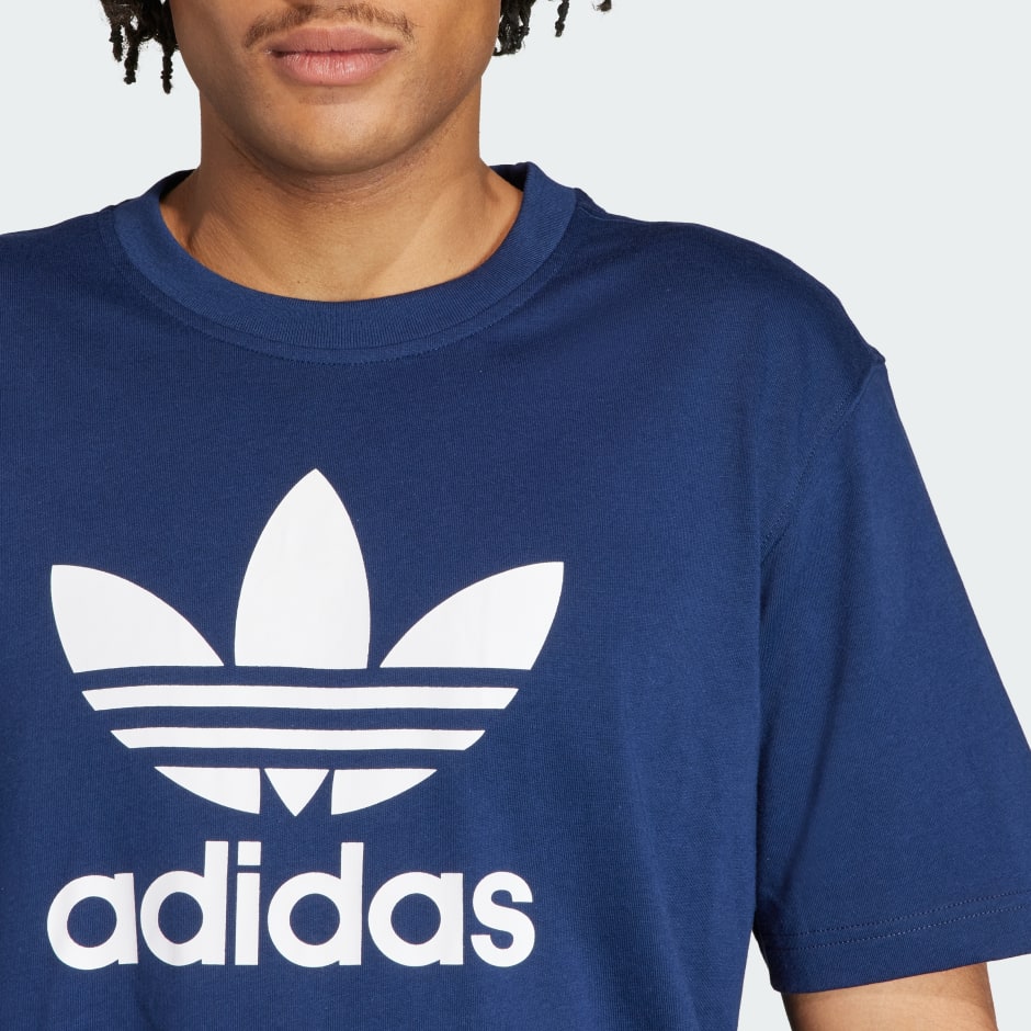 Adidas trefoil t shirt hot sale navy