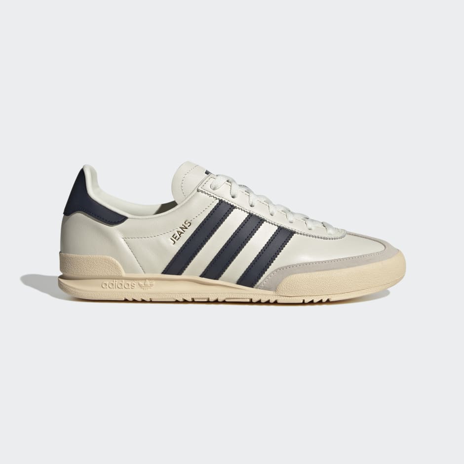 Adidas jeans white trainers on sale