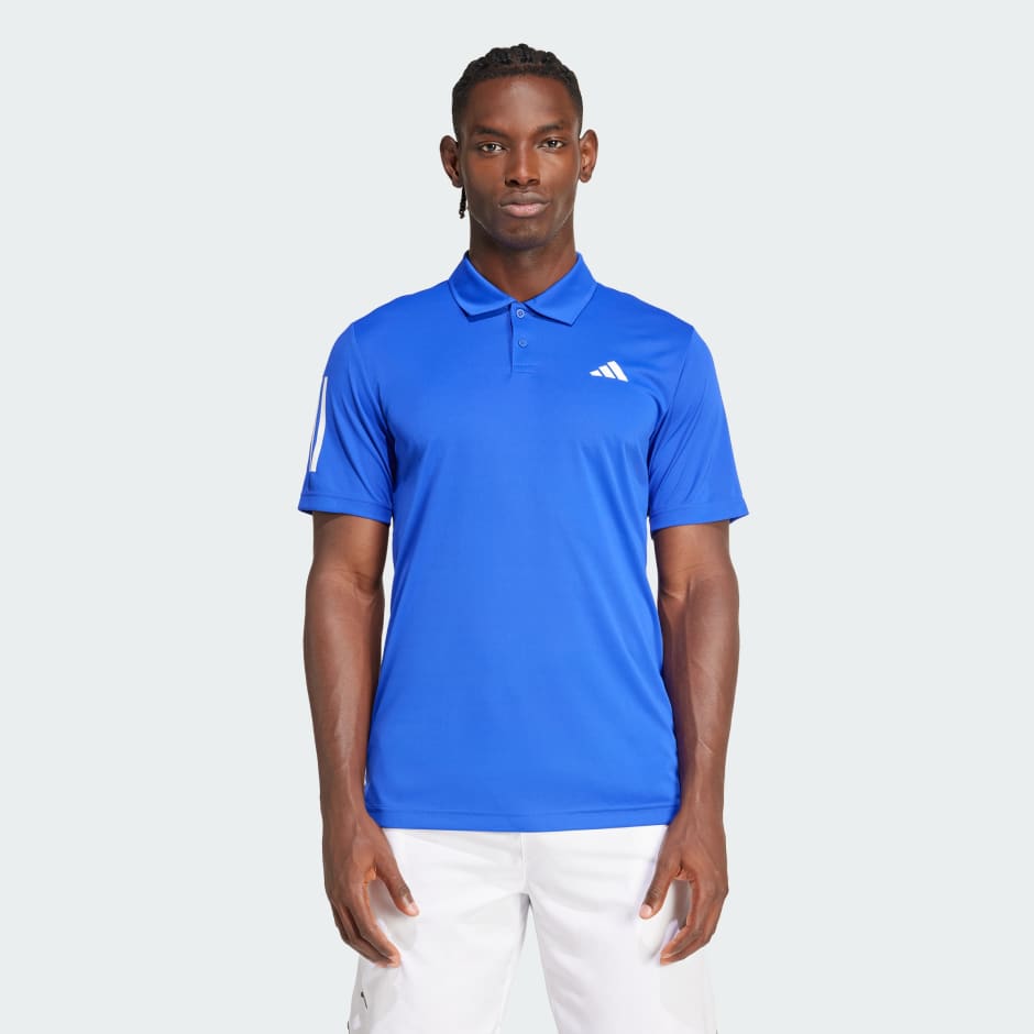 Adidas Club 3 Stripes Short Sleeve Polo Blue L Man IZ3220 L