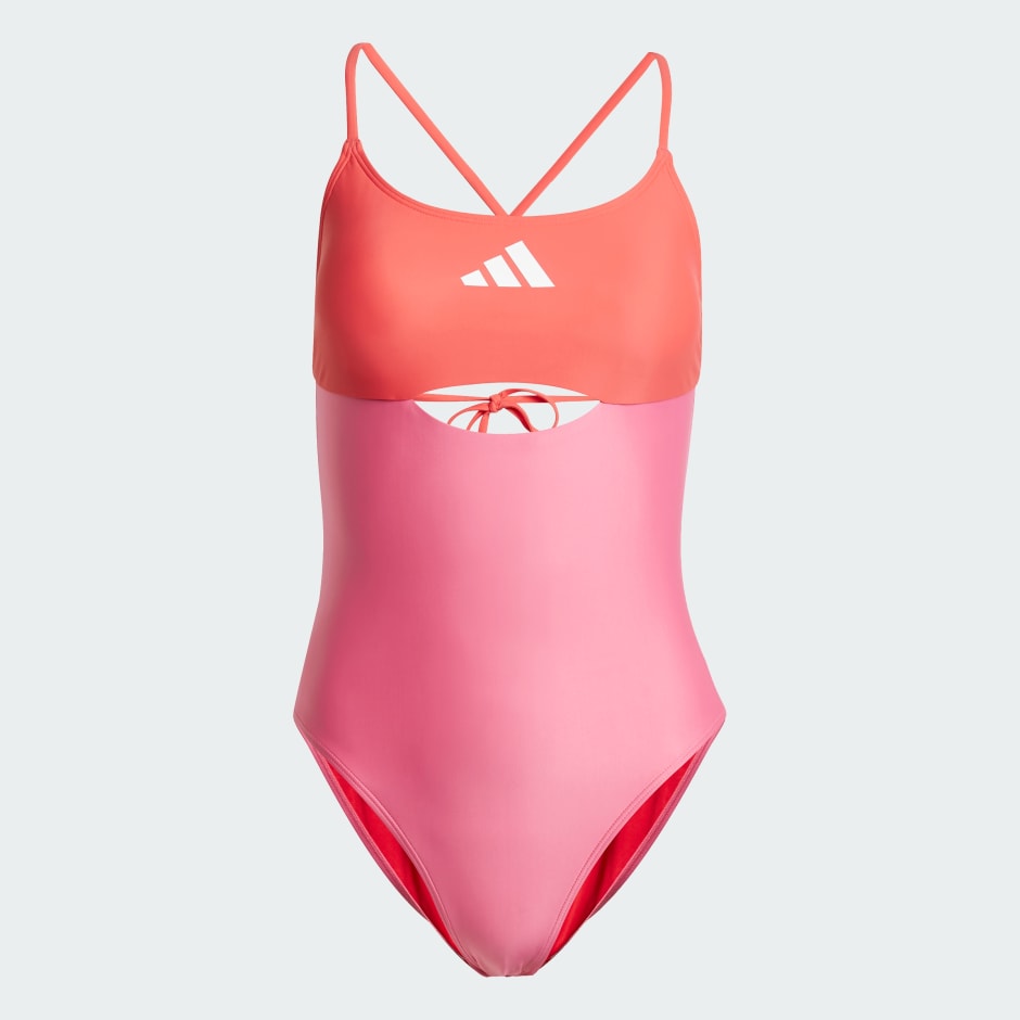 Padded Colorblock X-Back Swimsuit