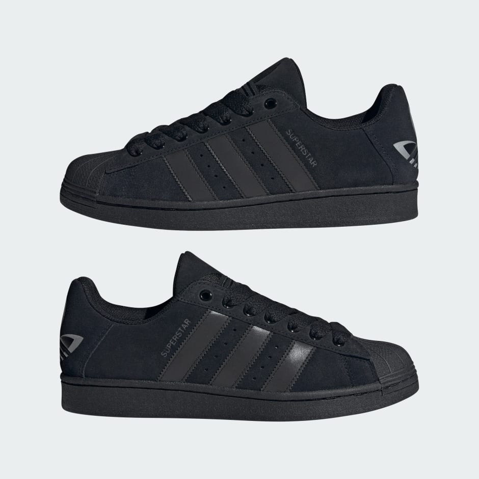 Adidas superstar black reflective sale