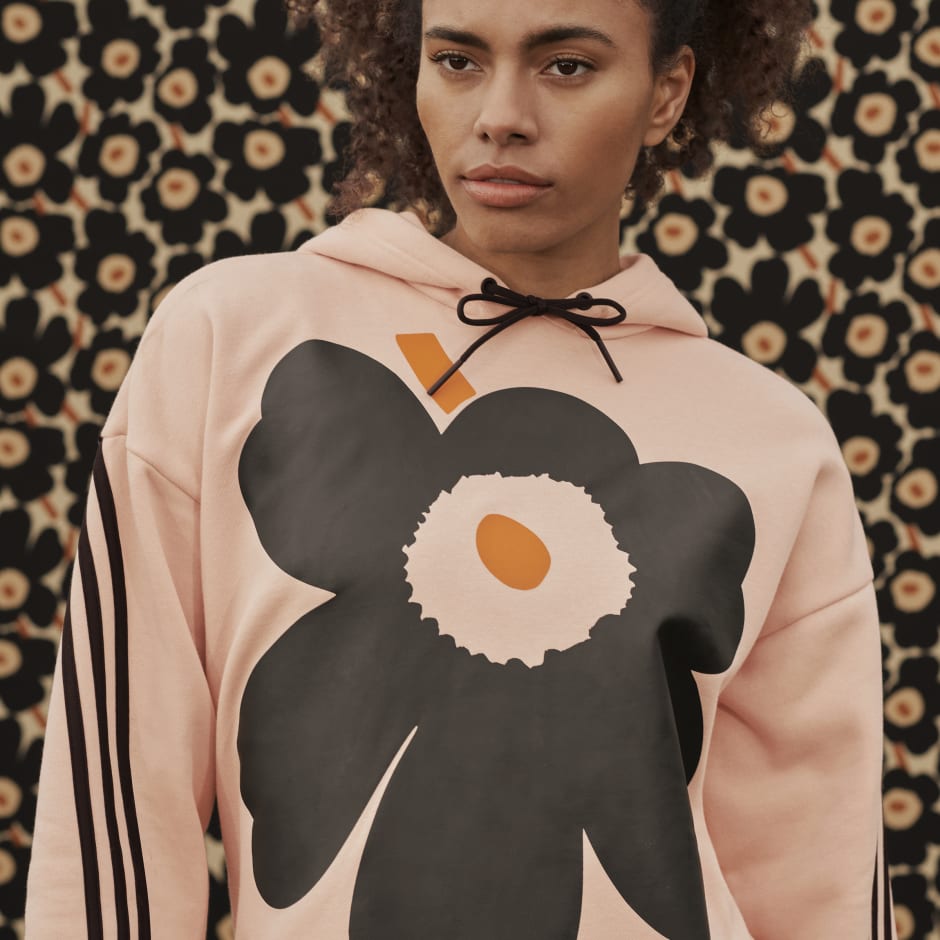 adidas sportswear marimekko fleece hooded sweatshirt