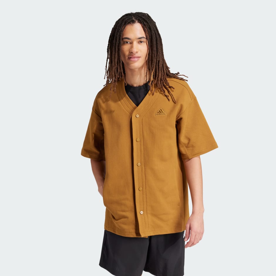 Lounge Piqué Terry Baseball Shirt