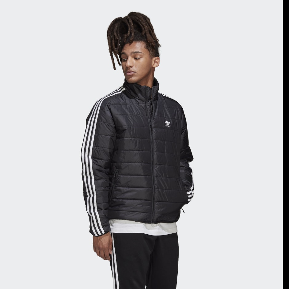 Clothing - Padded Stand Collar Puffer Jacket - Black | adidas South Africa