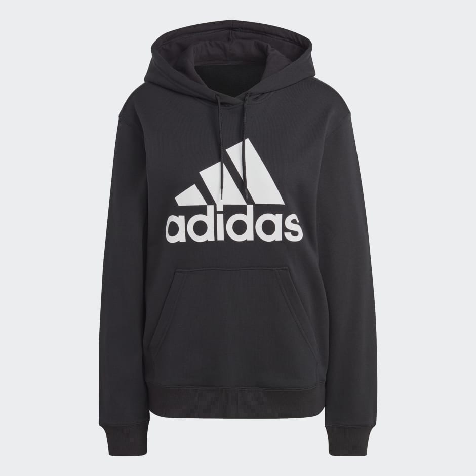 adidas Essentials Big Logo Regular French Terry Hoodie - Black | adidas UAE