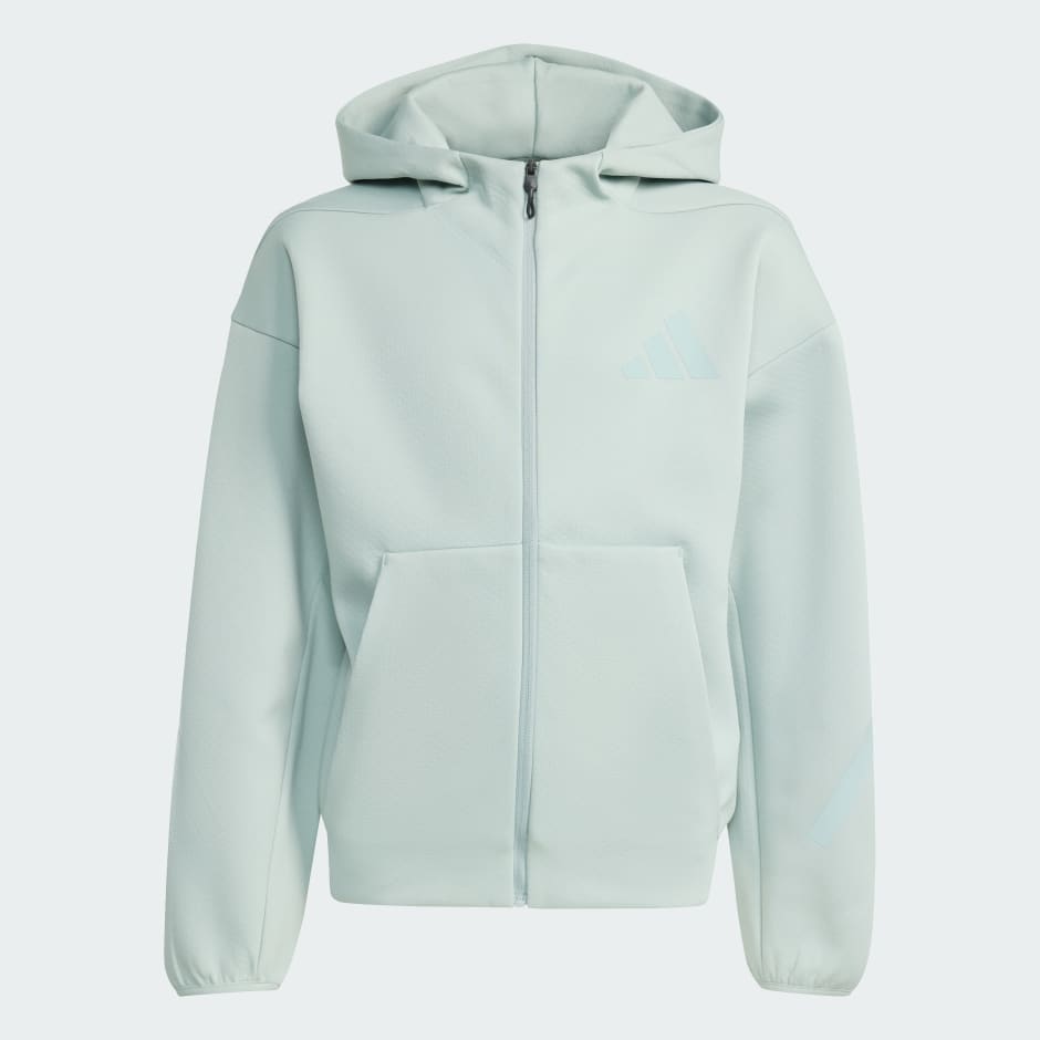 Jachetă de trening cu fermoar lung și glugă adidas Z.N.E. pentru copii