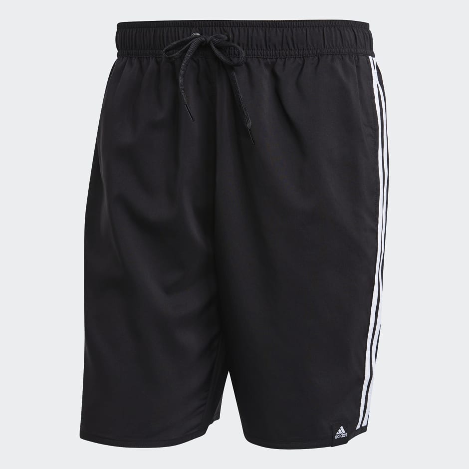 adidas Classic-Length 3-Stripes Swim Shorts - Black | adidas UAE