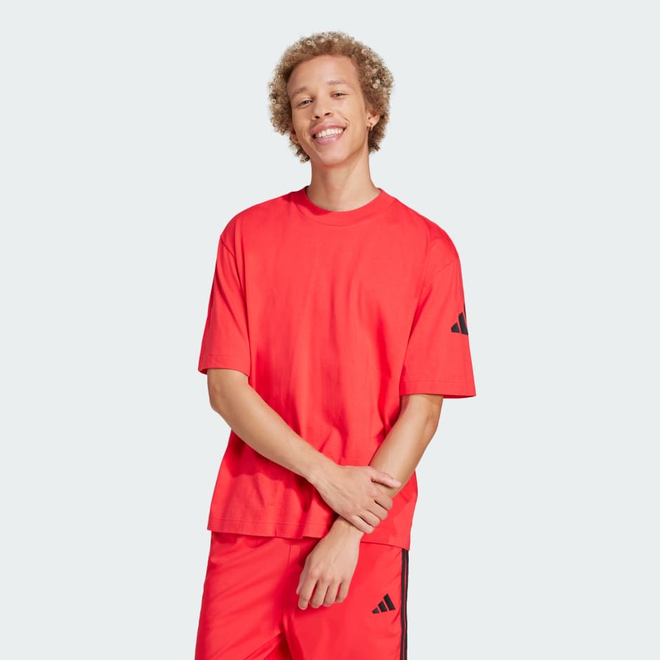 Essentials Loose Fit 3 Bar Logo Tee