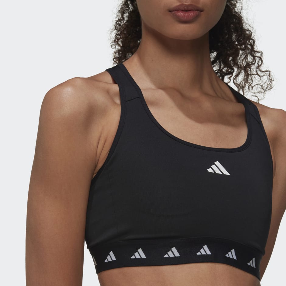 adidas Powerreact Training Medium-Support Techfit Bra - Black