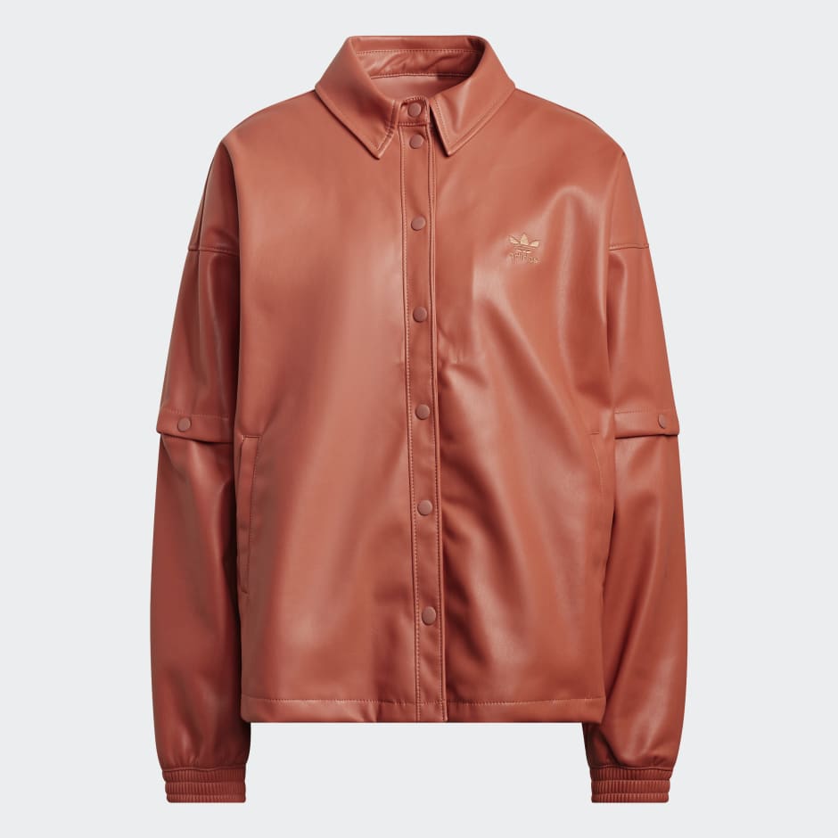 adidas faux leather jacket