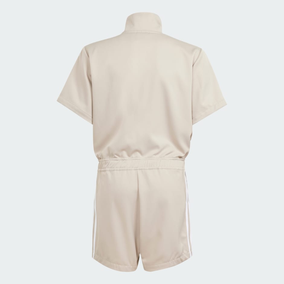 Kids Clothing - Adicolor Short Sleeve Jumpsuit - Beige | adidas