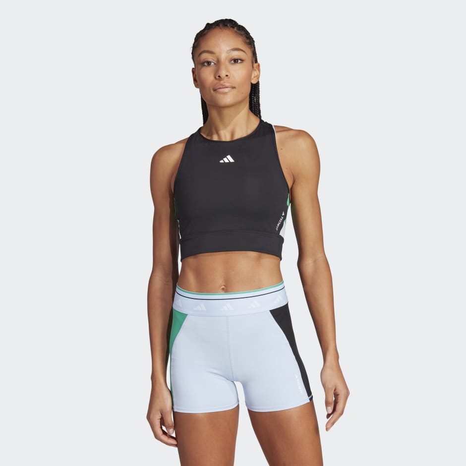 Techfit Colorblock Cropped Training Tank Top image number null