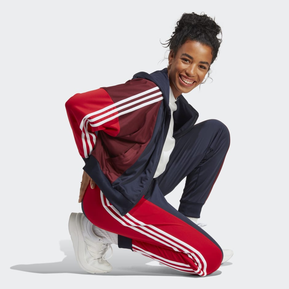 Clothing - Bold Block Track Suit - Blue | adidas South Africa