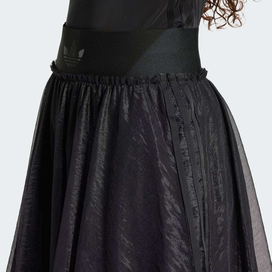 CLOTHING - Waistband Tulle Maxi Skirt - Black | adidas Oman