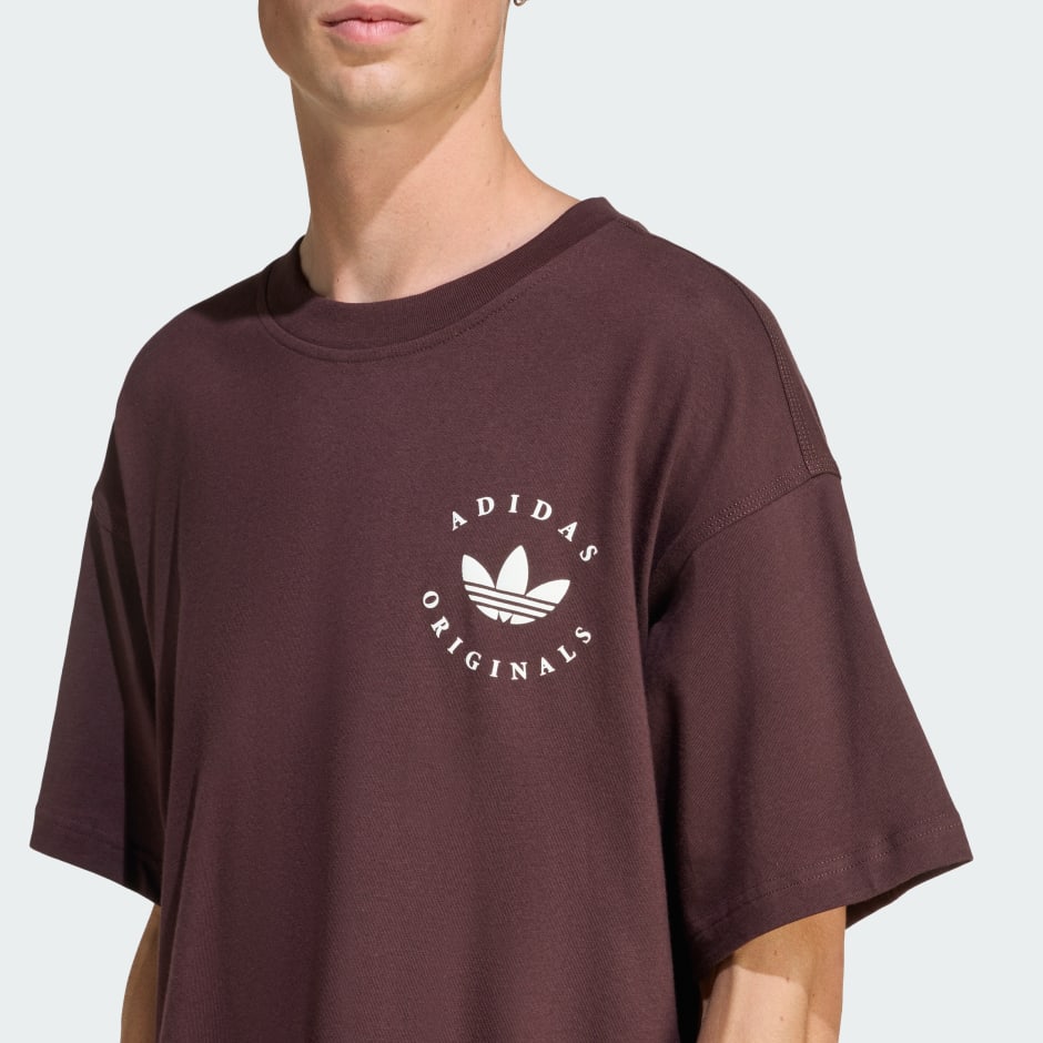 Curved adidas Trefoil Logo GFX Tee