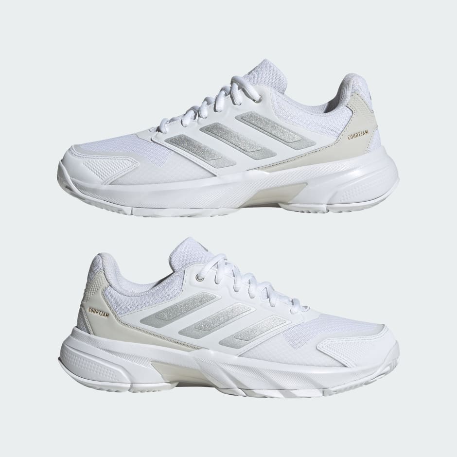 adidas CourtJam Control 3 Tennis Shoes - White | adidas LK