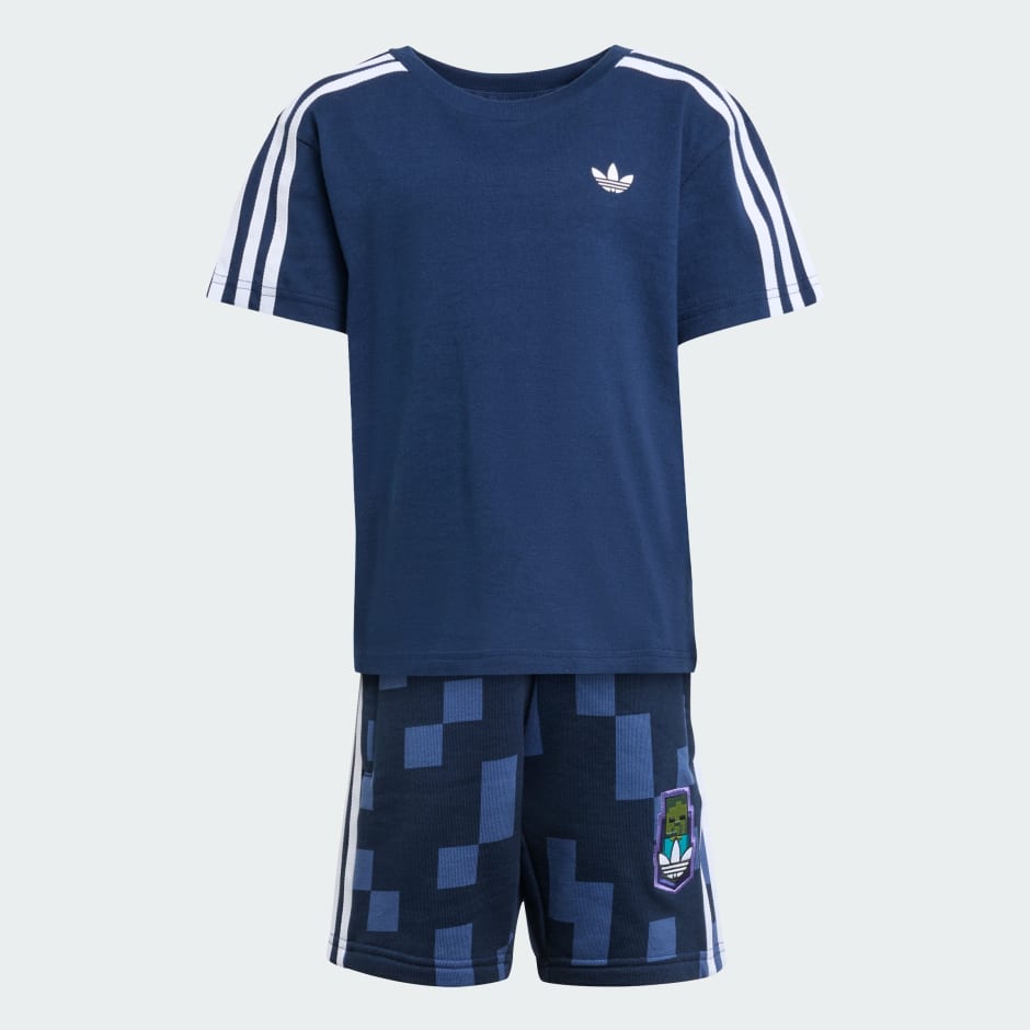 Set tricou și pantaloni scurți copii adidas Originals X Minecraft