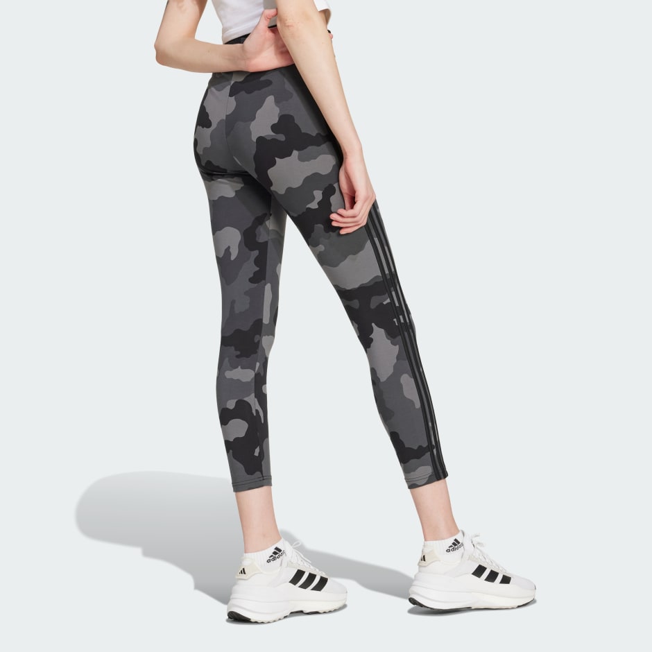 Essentials 3-Stripes Camo Print 7/8 Length Leggings