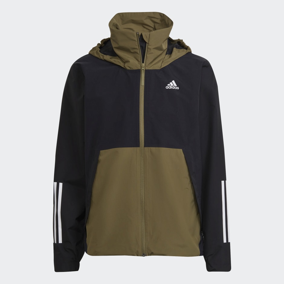 adidas BSC 3-Stripes RAIN.RDY Jacket - Black | adidas SA