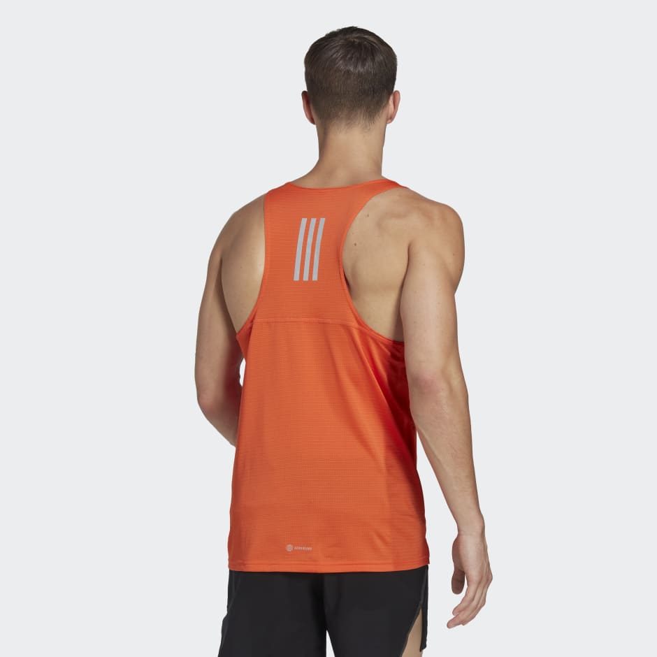 Clothing - Own the Run Singlet - Orange | adidas South Africa