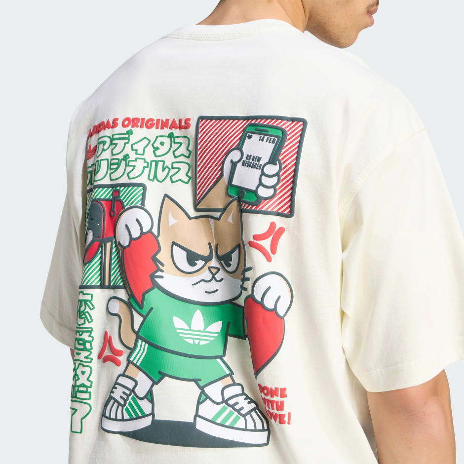 Tricou grafic V-Day Heart Broken Cat