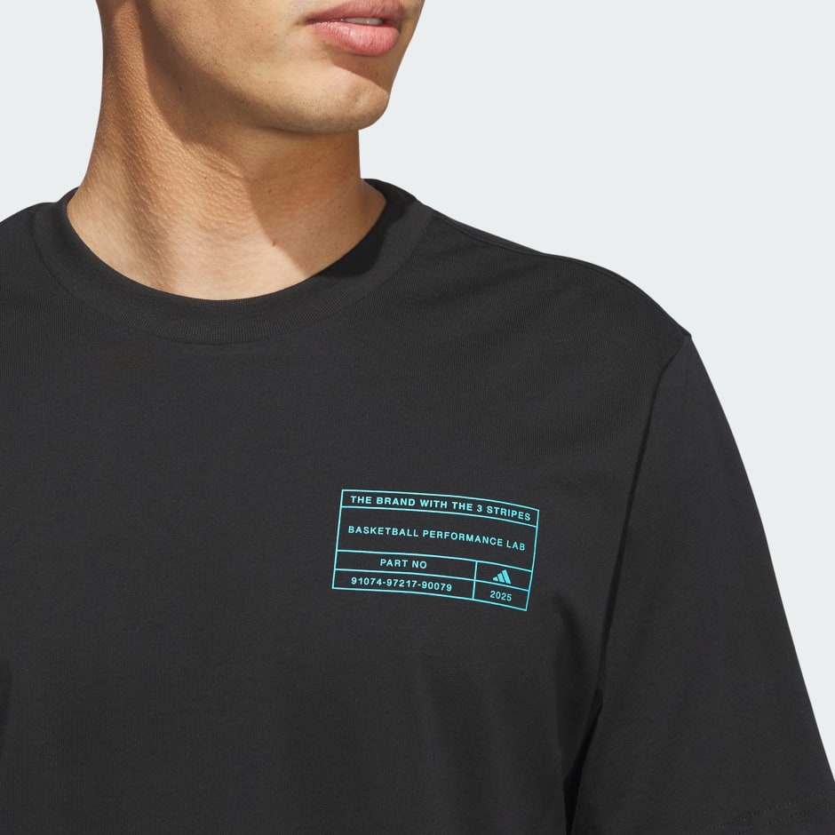 Tricou de baschet adidas cu imprimeu grafic