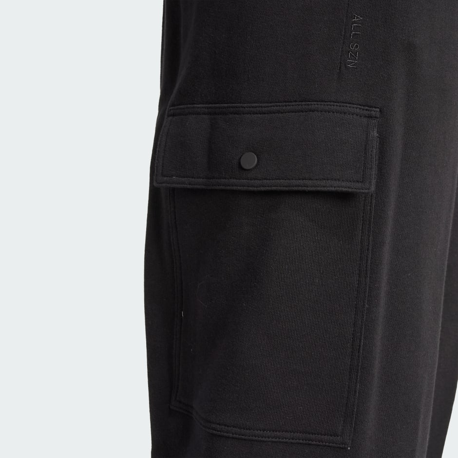 ALL SZN French Terry Loose Cargo Open Hem Pants
