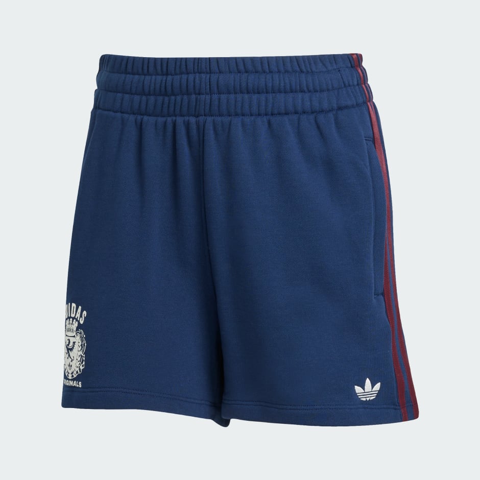 Graphic Crest Loose Shorts