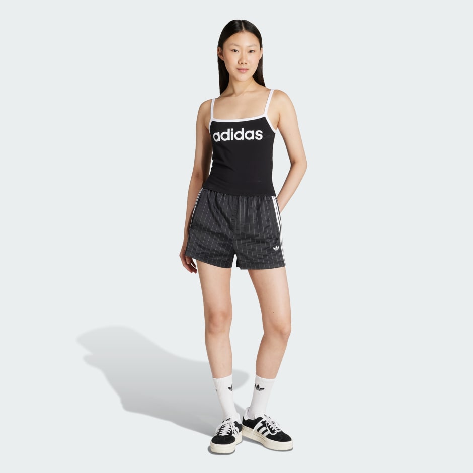 adidas Originals Pin-stripe Satin מכנסיים קצרים