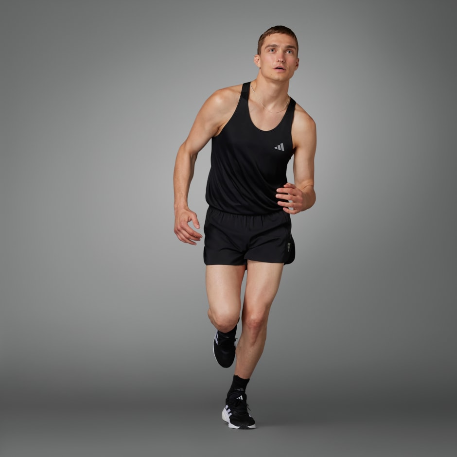 Clothing - Own the Run Split Shorts - Black | adidas South Africa