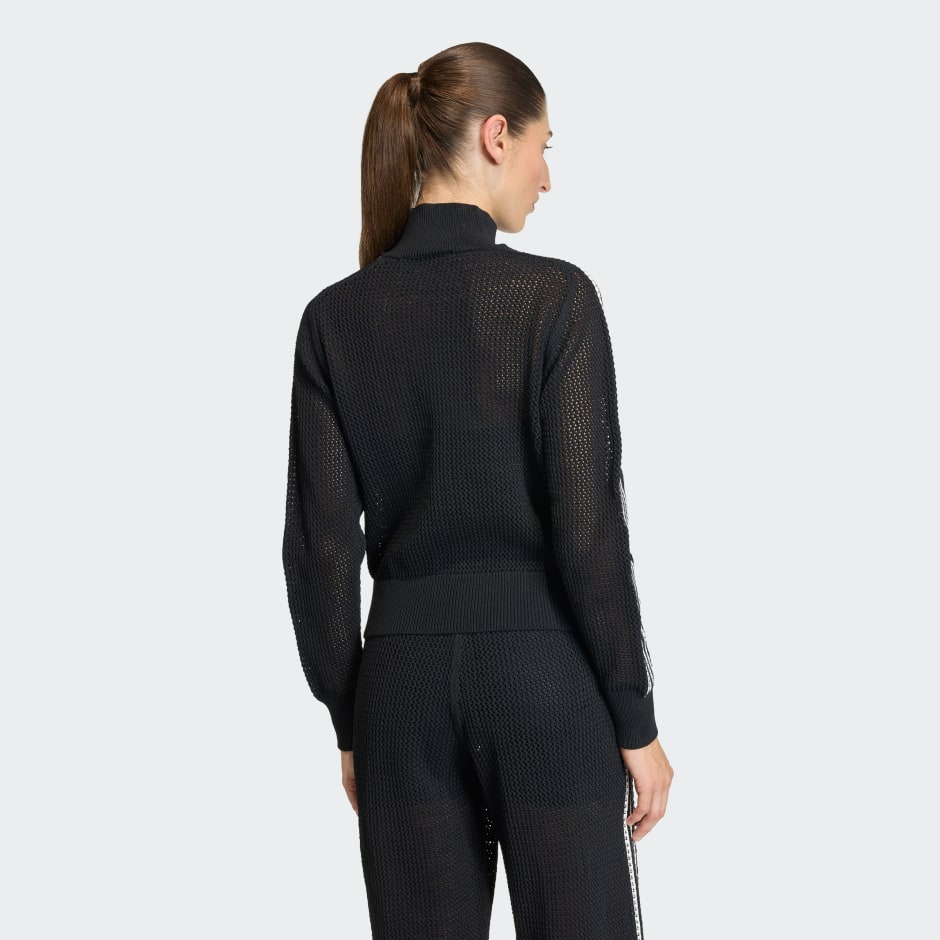 KNITTED CROCHET FIREBIRD TRACK TOP