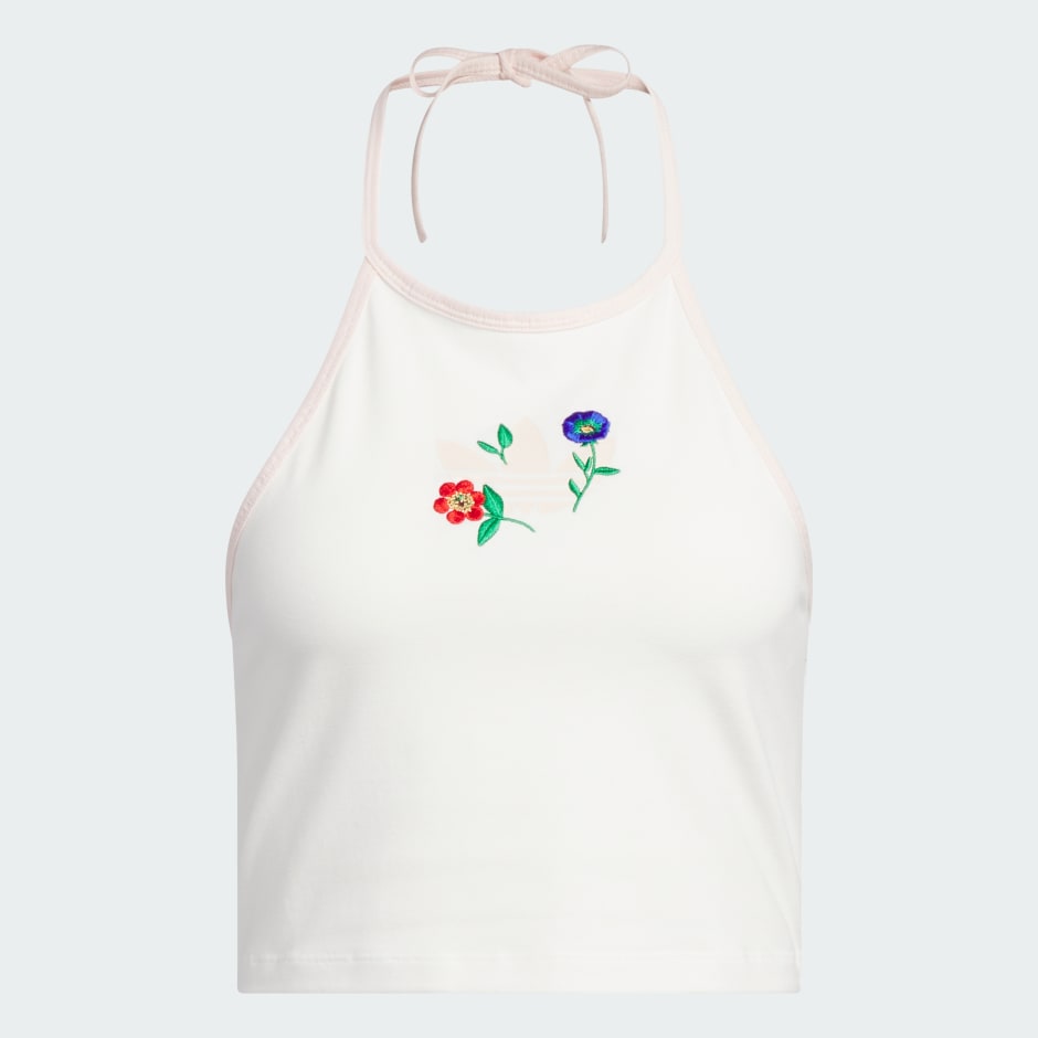 Fashion Graphics Floral Halter Neck Top