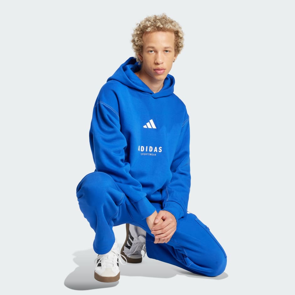 ALL SZN Fleece Graphic Loose Cargo Pants