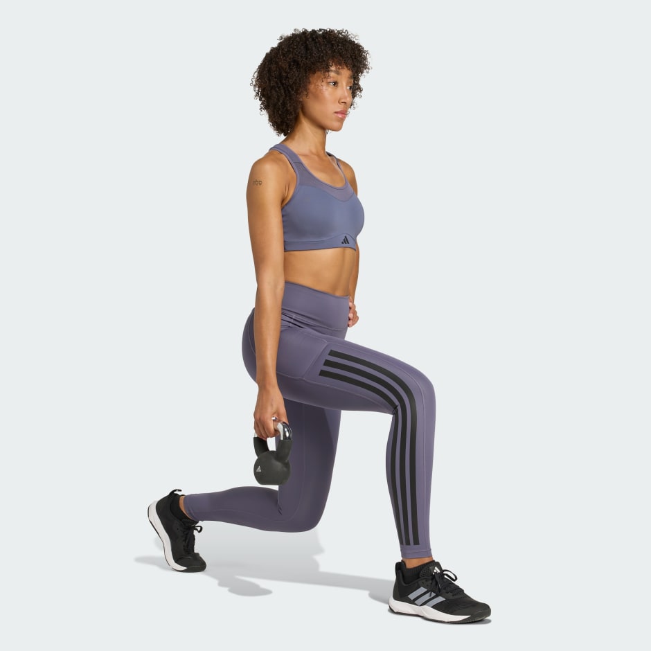 بنطال ضيق Optim&eacute; 3-Stripes Full Length