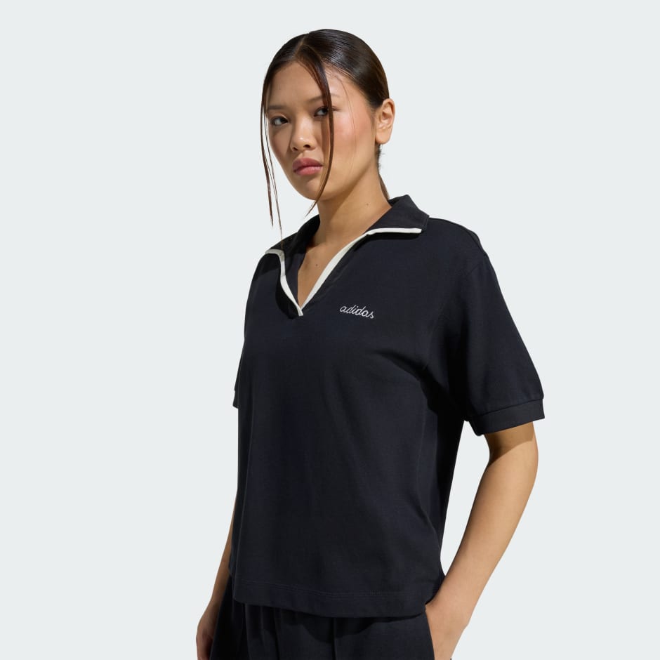 Seasonal Essentials Colorpop Polo with Embroidered Graphic