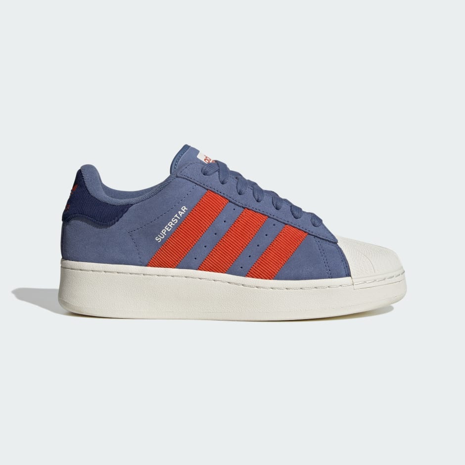 Adidas superstar blue and red stripes price sale