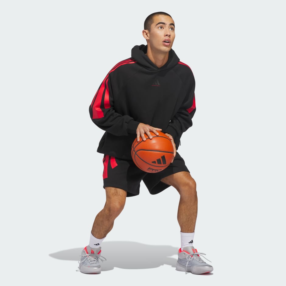 adidas Basketball 3-Stripes Fleece Hoodie (Gender Neutral)