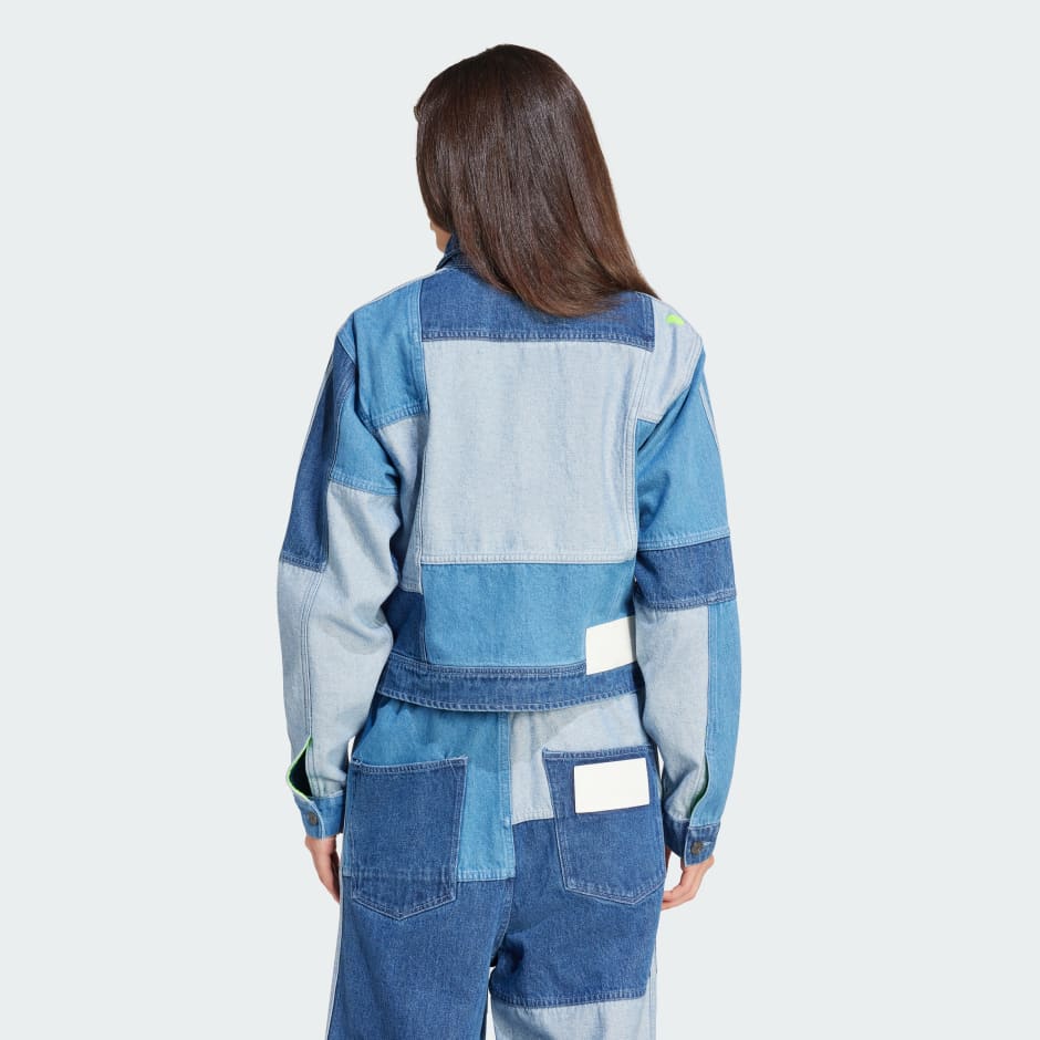 KSENIASCHNAIDER Denim Patchwork Track Top