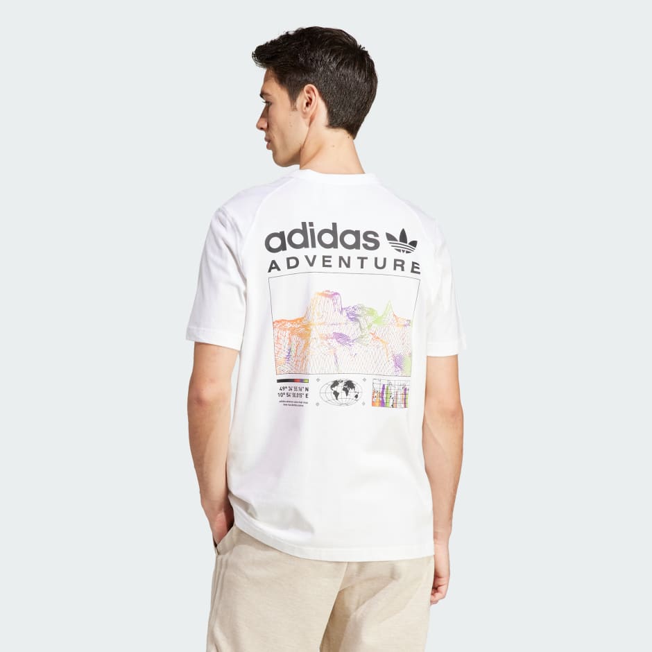 adidas Tropical Sports Graphic Short Sleeve T-Shirt White