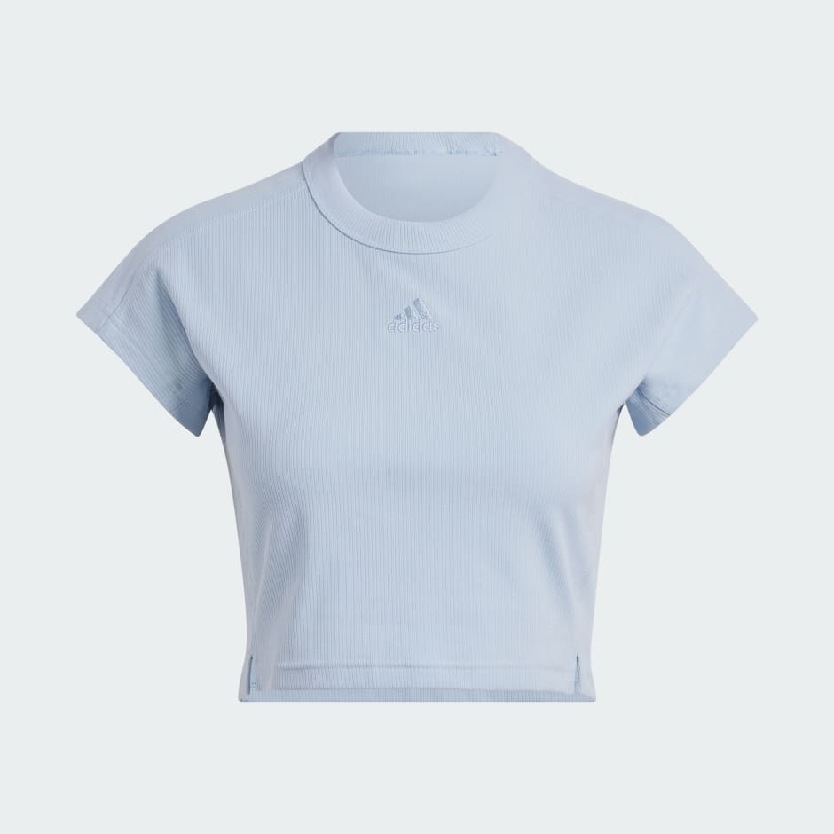 Lounge Ribbed Crop Tee