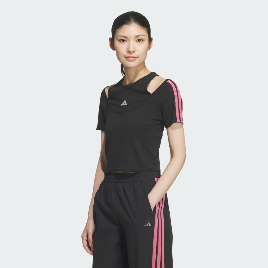 DANCE 雙層領口迷你 T 裇