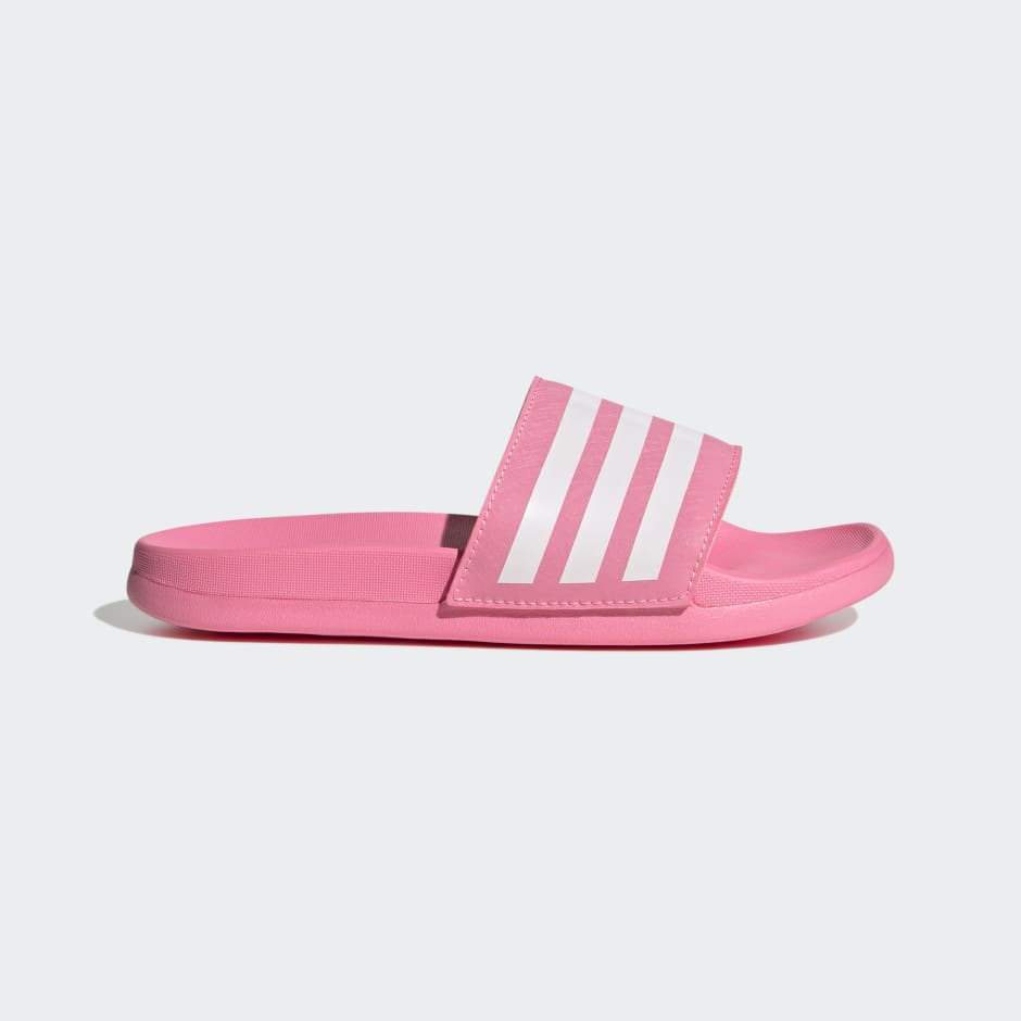 Pink adidas clearance slides