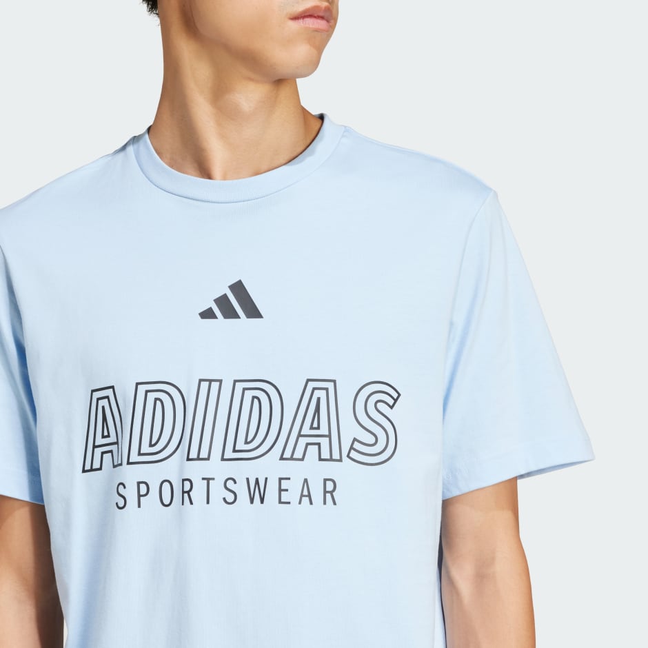 Tricou cu imprimeu grafic linear House of Tiro