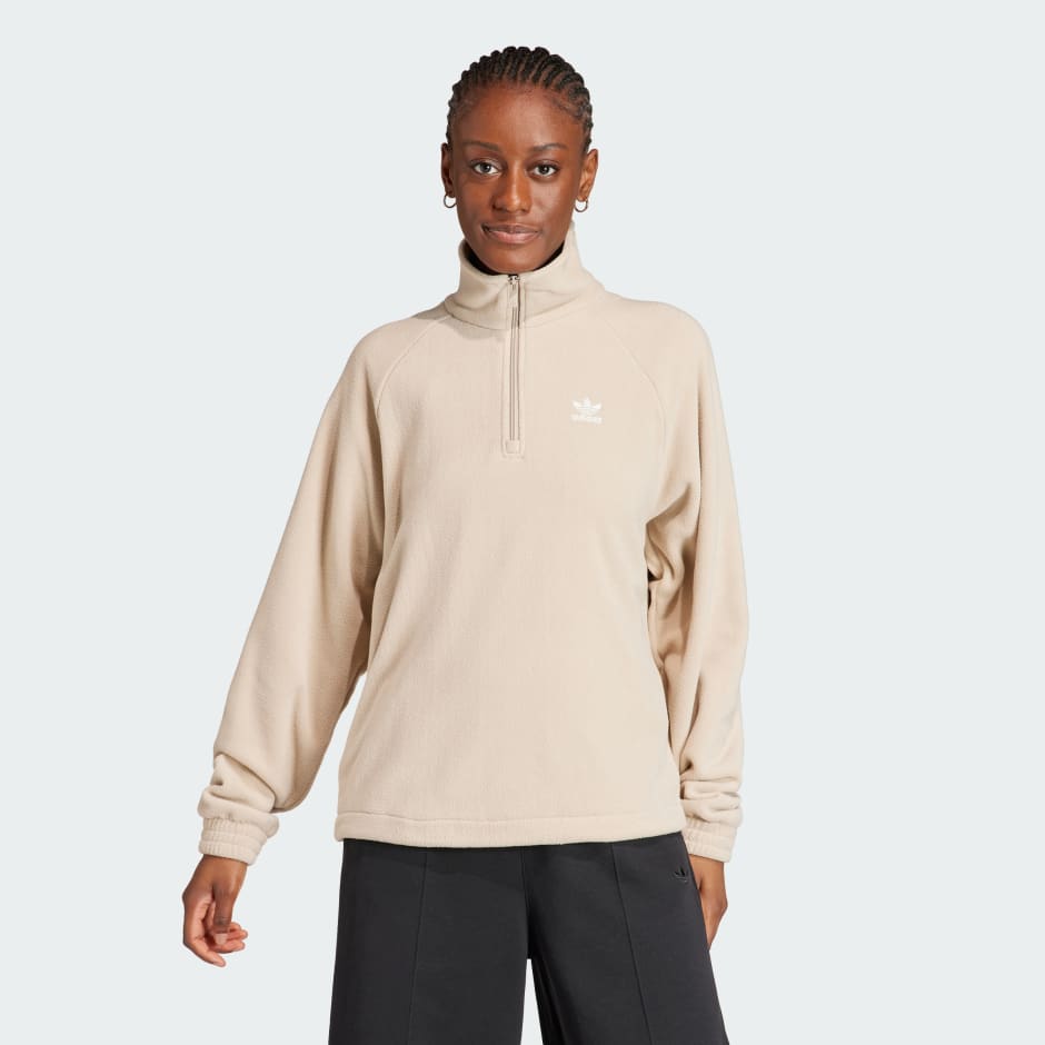 Neutral Court 1/4 Zip Track Top