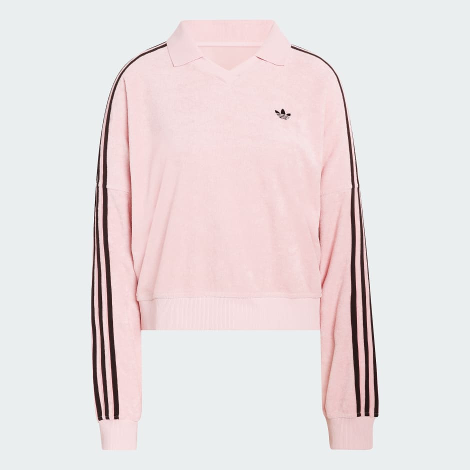 Polo majica DUGIH RUKAVA OD FROTIRA S V-IZREZOM