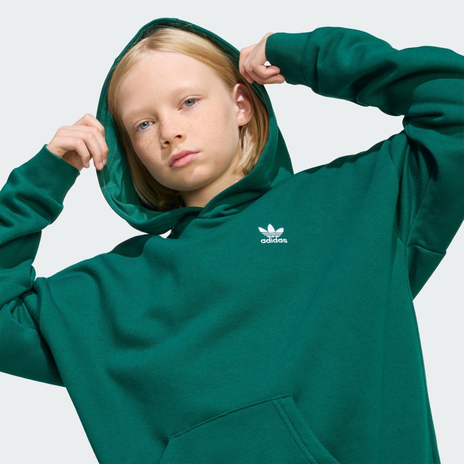 Dječja majica od flisa &scaron;irokog kroja s kapuljačom