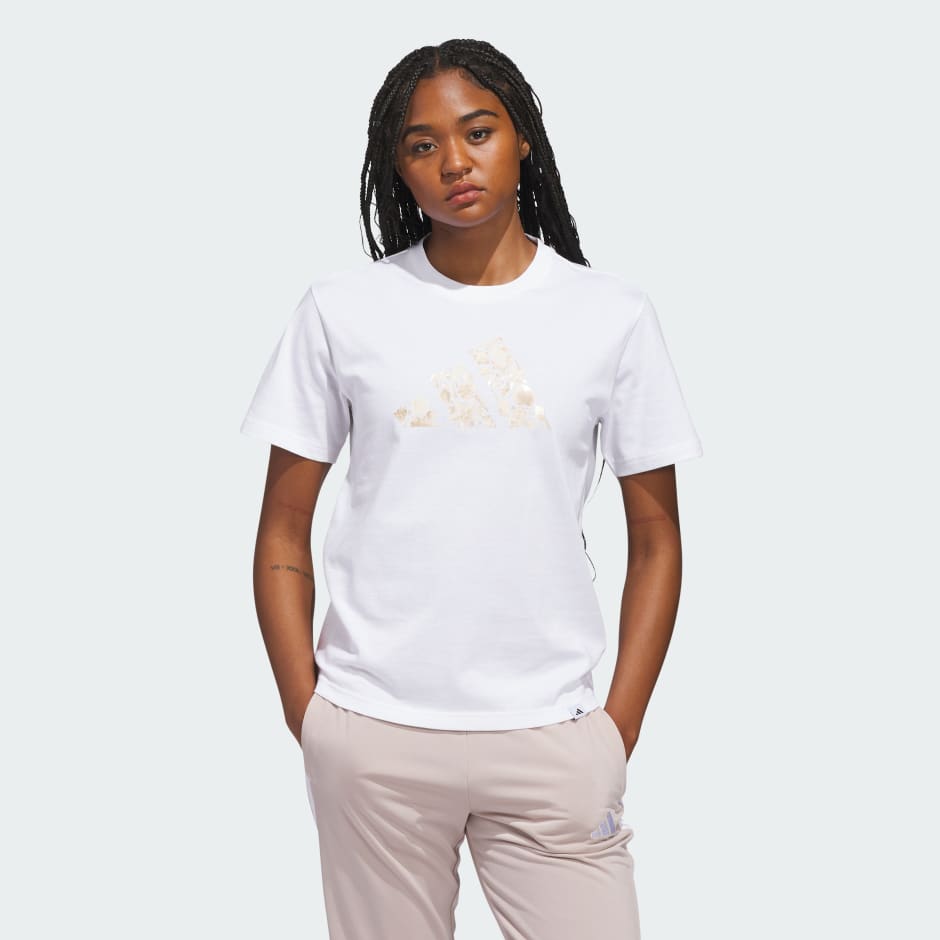 IRIDESCENT SHELLS BIG LOGO GRAPHIC T-SHIRT